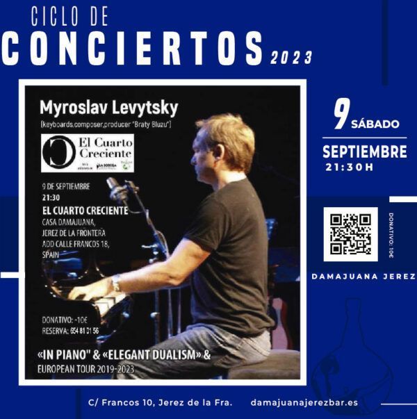 Myroslav Levytsky en concierto, Damajuana Jerez Bar