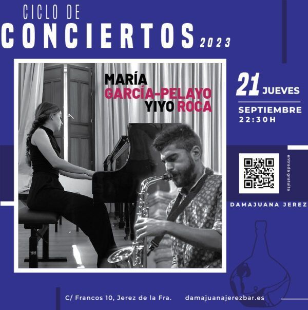 Concierto musica en directo en Damajuana duo de jazz en Jerez