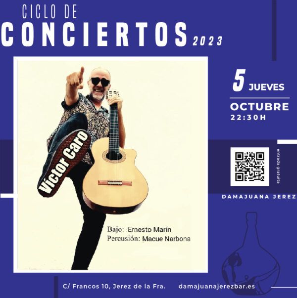 Concierto en vivo con Victor Caro, Ernesto Marín y Macue Narbona.