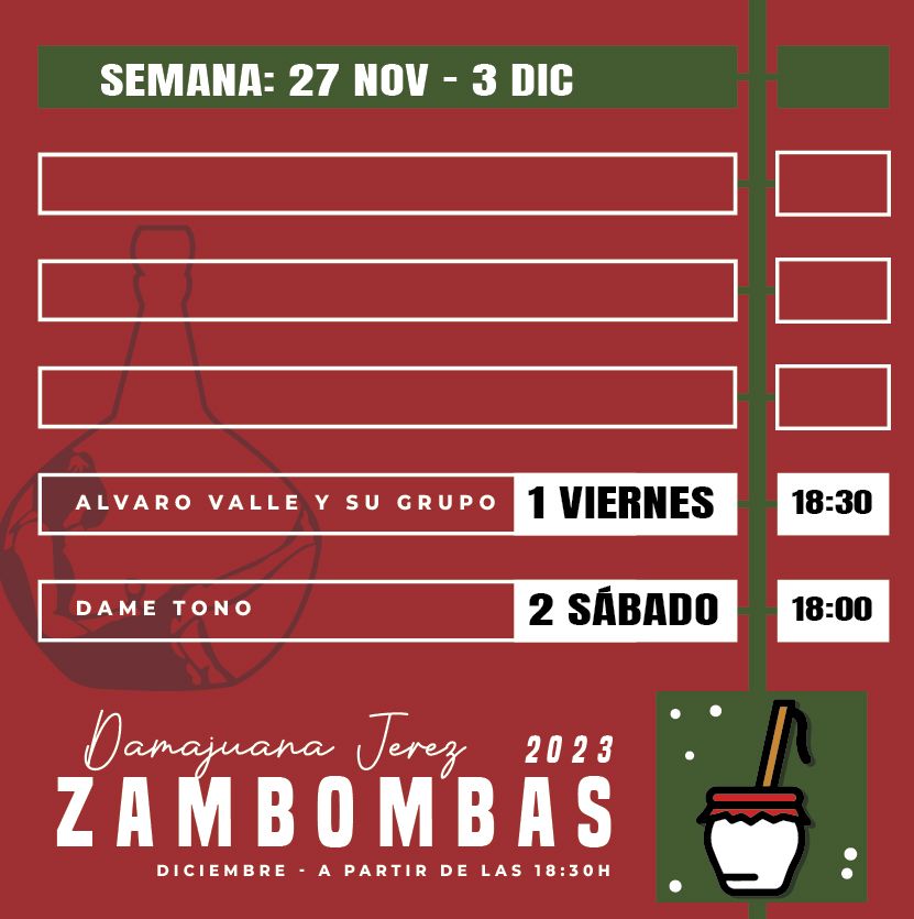 zambomba diciembre en Damajuana Jerez Bar