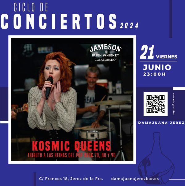 Concierto en vivo con el grupo Kosmic Queens en Damajuana Cafe Bar